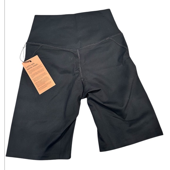 Girlfriend Collective Black Bike Shorts with Compression Panels 8” Inseam Size S - Picture 5 of 7